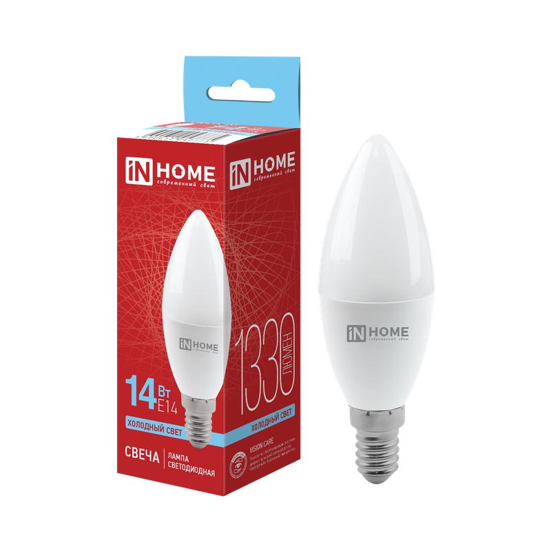 Лампа светодиодная LED-СВЕЧА-VC 14Вт E14 6500К 1330лм IN HOME 4690612047775