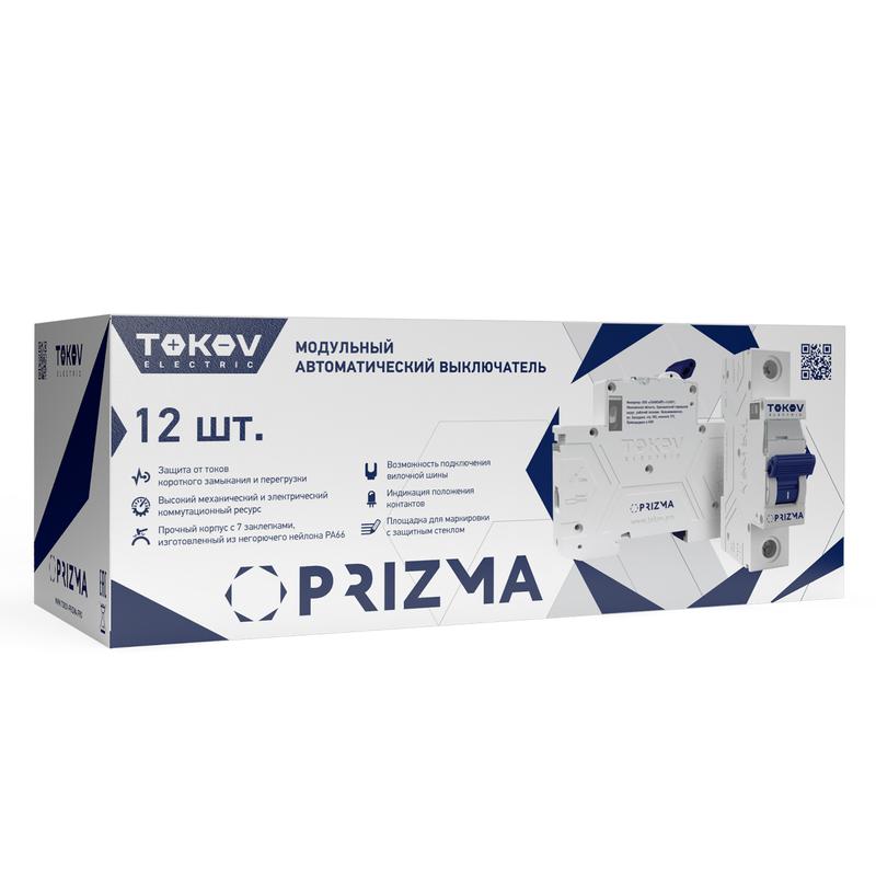 Выключатель автоматический модульный 1п C 16А 4.5кА PRIZMA TOKOV ELECTRIC TKE-PZ45-MCBI-1-16-C