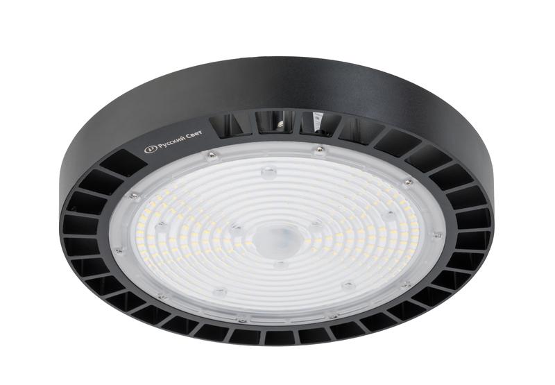 Светильник светодиодный ДСП IB 11 S 150W VW 850 BK 298х298х156мм 150Вт 5000К IP65 High Bay подвесной черн. Русский Свет 16091124348