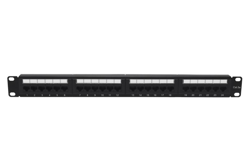 Патч-панель 19дюйм 1U кат.5E неэкранир. 24 порта RJ-45 Dual IDC TOKOV ELECTRIC TKE-PP-5E-1U-24P-UTP