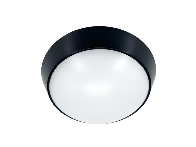 Светильник светодиодный WP 15 C 18W OP 840 D220 BK 220х80мм 18Вт 4000К IP65 ЖКХ круглый пылевлагозащ. черн. Русский Свет 15071524505