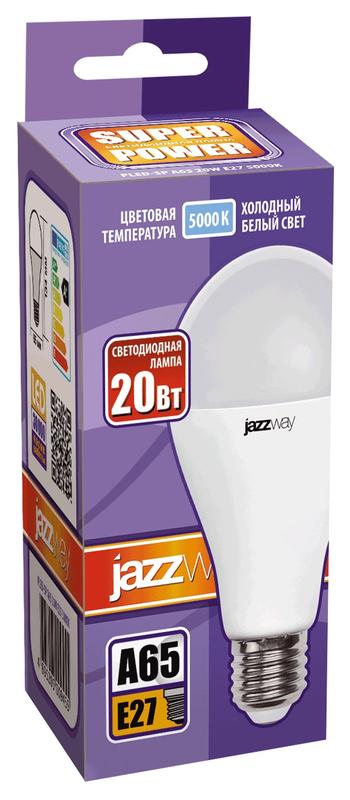 Лампа светодиодная PLED-SP 20Вт A60 5000К холод. бел. E27 JazzWay 5009462A